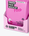 Small Display Box with Matte Snacks Mockup