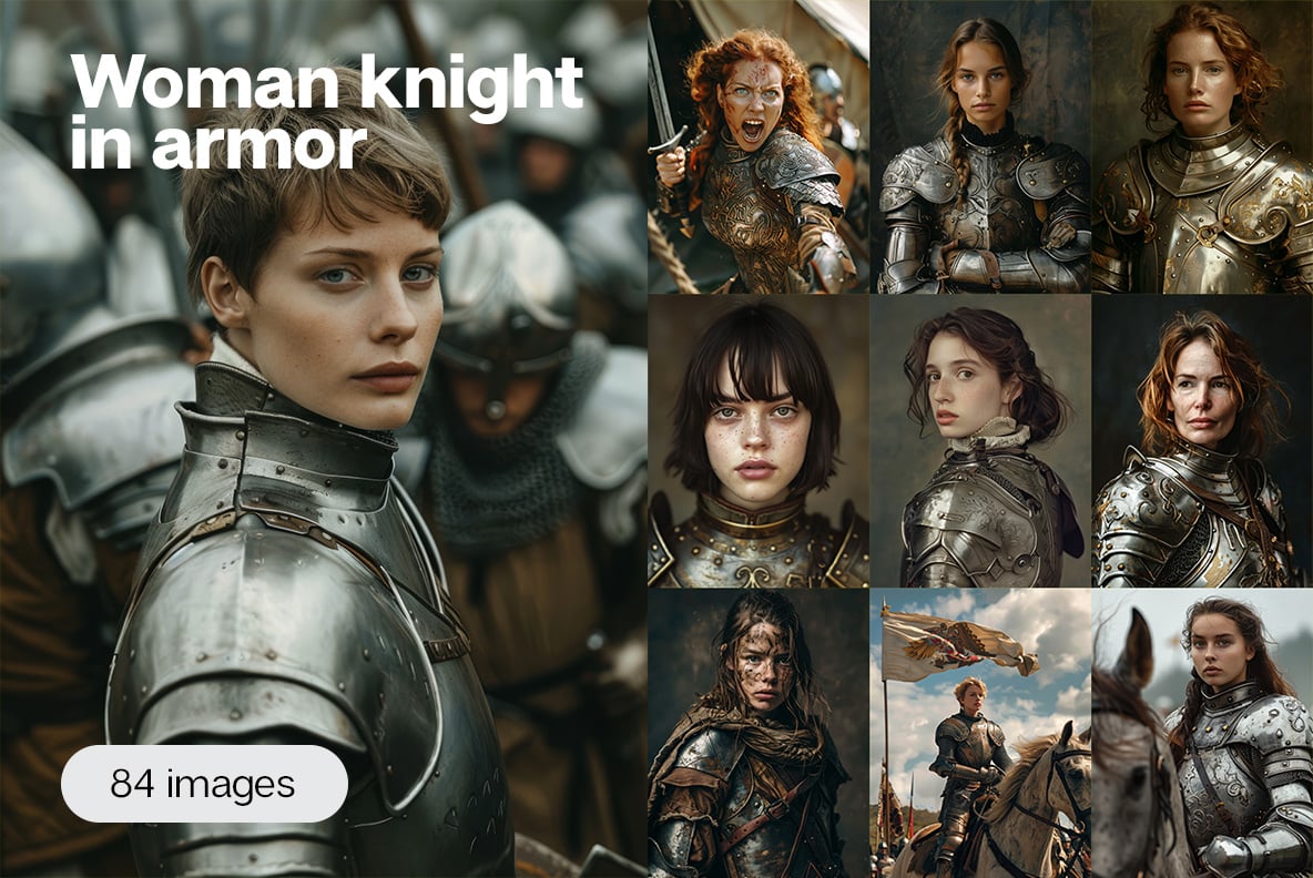 Woman knight in armor