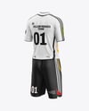Soccer Kit Mockup - Back Half Side View