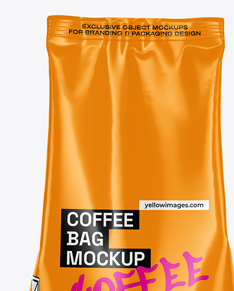 Glossy Coffee Bag Mockup
