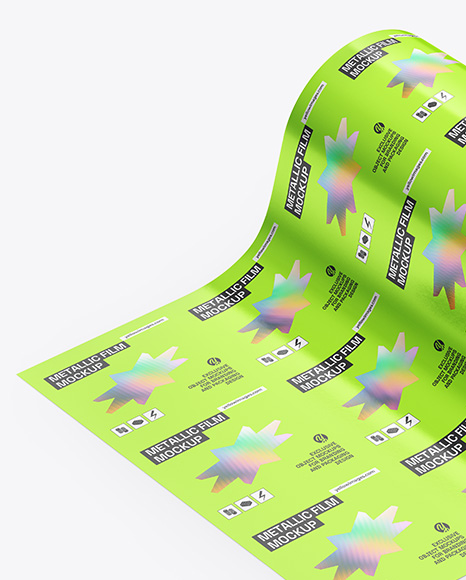 Metallic Film Roll Mockup