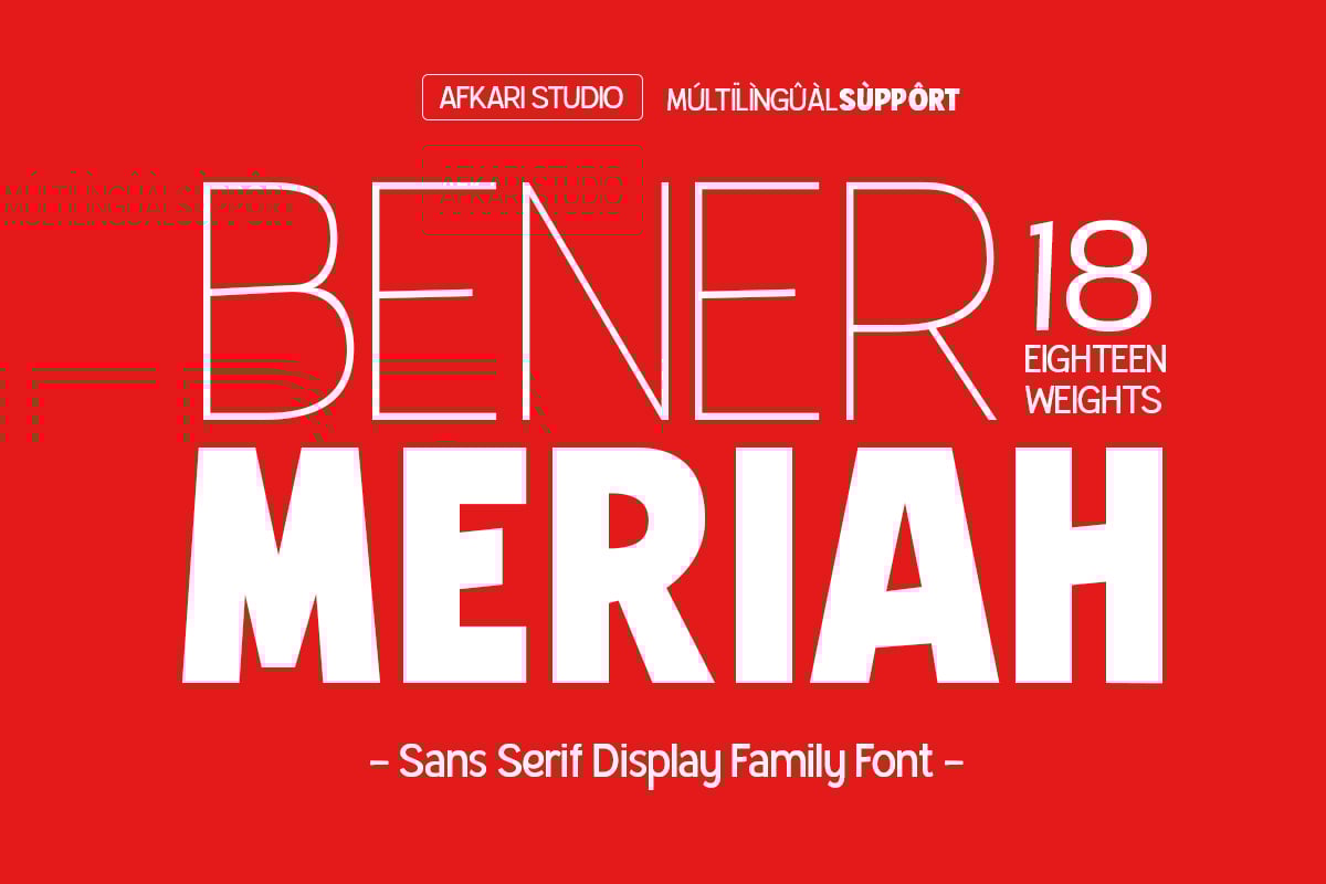 Bener Meriah - Sans Serif Display Family Font