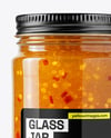 Glass Jar with Hot Pepper Jelly Mockup