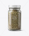 Glass Jar with Herbes de Provence Mockup