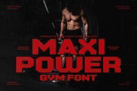NCL MAXIPOWER - GYM FONT - Bold font