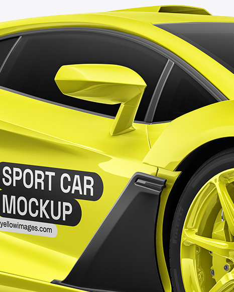 Sport Car Mockup - Front Half Side View
