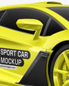 Sport Car Mockup - Front Half Side View
