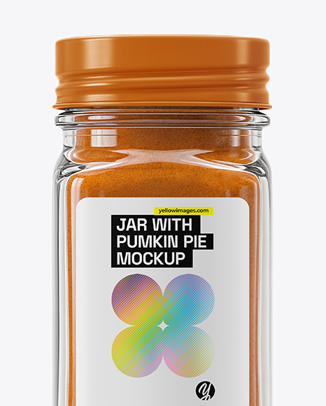 Glass Jar with Pumpkin Pie Spice Mockup
