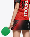 Woman Wearing Table Tennis Uniform Mockup