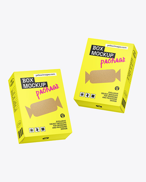Two Paper Boxes Mockup