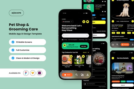 Petzie – Pet Care App Design Template