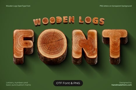 Wooden Logs Font - Fonts