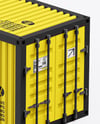 Cargo Shipping Container Mockup – Half Side View