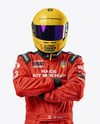 Man Wearing Racing Kit Mockup