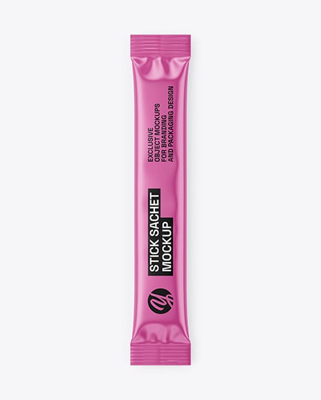 Glossy Stick Sachet Mockup - Stick pack mockup