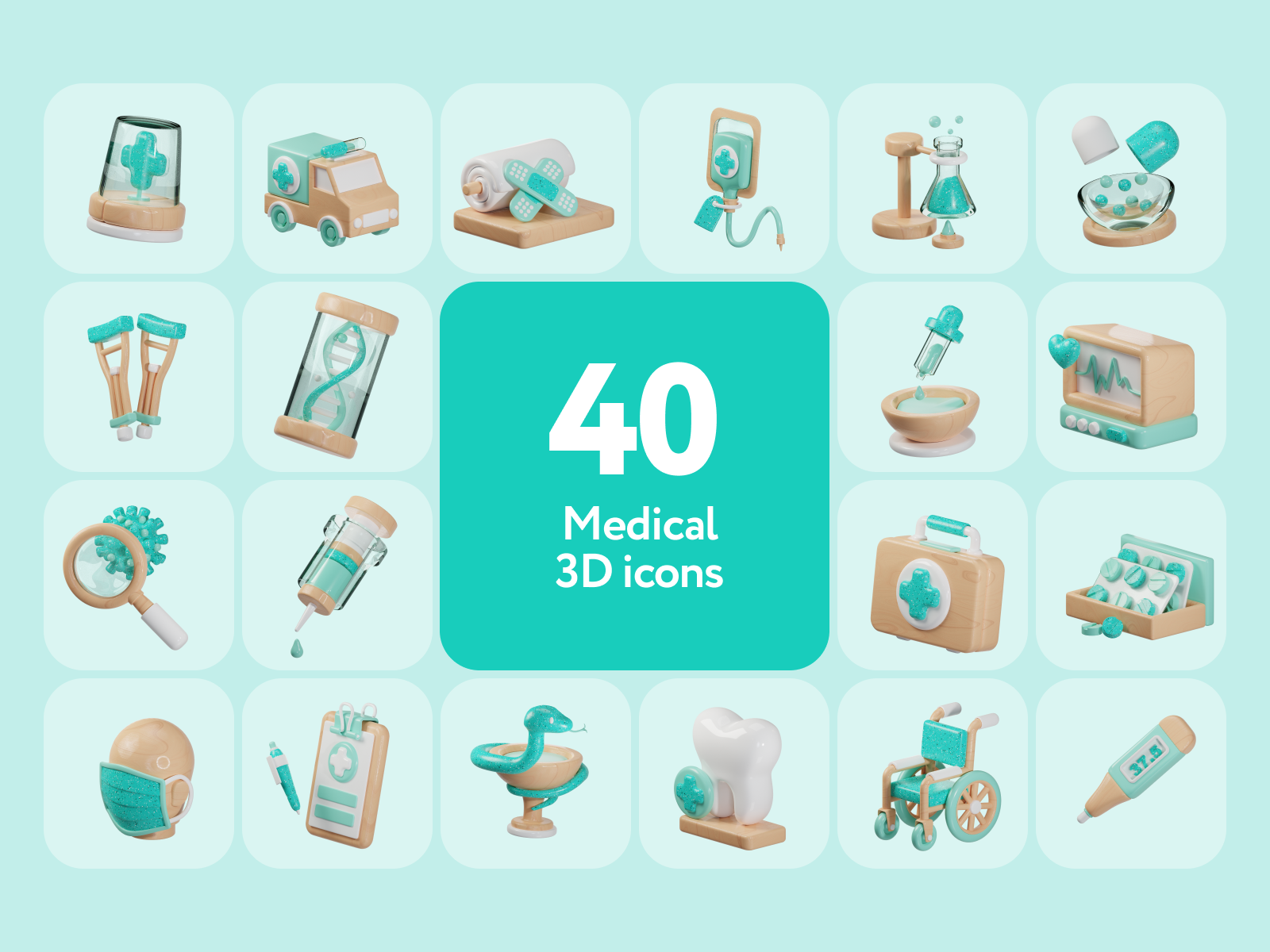 Medwoo Medical 3D Icons