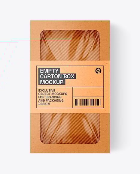 Empty Kraft Box Mockup - Mockups