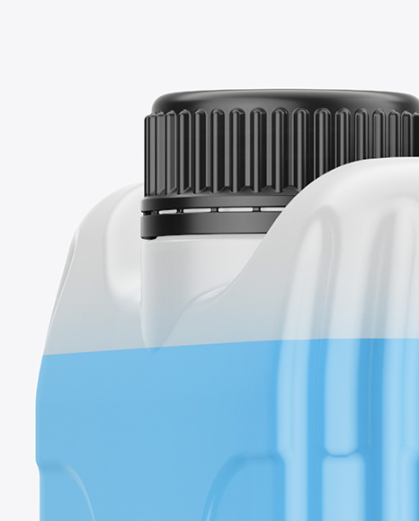 Transparent Plastic 5L Jerrycan Mockup