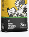 Kraft Paper Bag Mockup - Half Side View