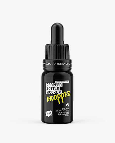 Glossy Dropper Bottle Mockup