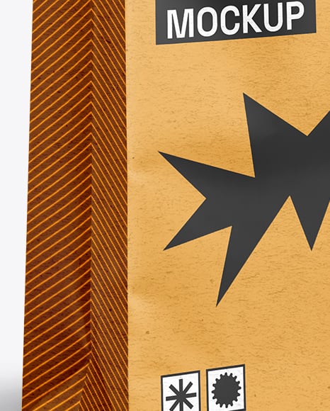 Kraft Bag with Cookie Mockup