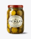 Jar with Bread & Butter Crinkle Cut Pickles Mockup
