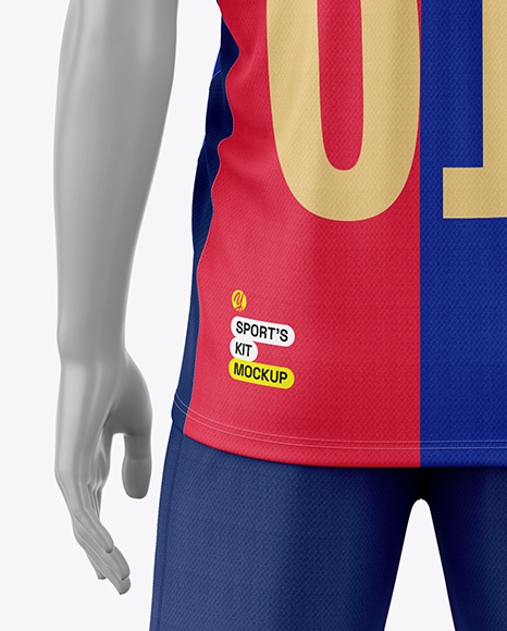 Soccer Kit w/ Mannequin Mockup - Back View