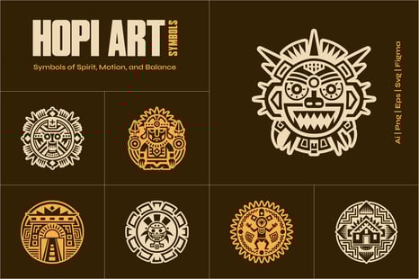 Hopi Art and Symbols Set - Icons