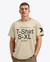 Man Wearing a T-shirt and Pants Mockup