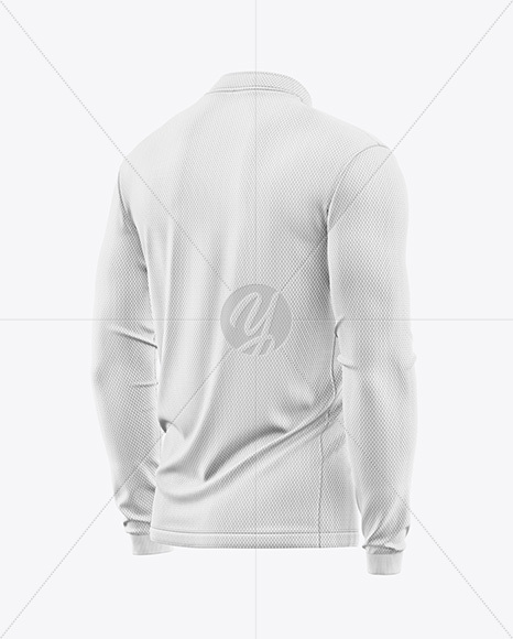 Mesh Jersey Mockup - Back Half Side View