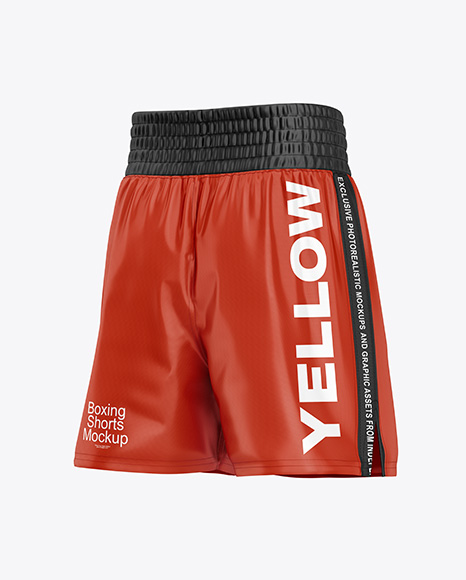 Boxing Shorts Mockup - Half Side View - Team mockup