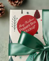 Top View of Christmas Gift Box Mockup