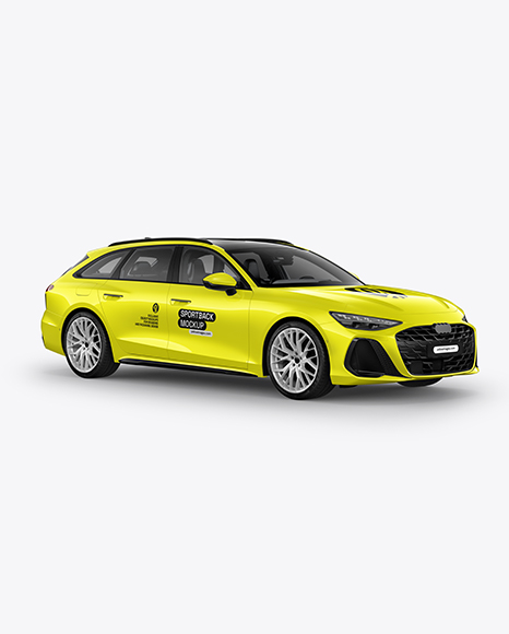 Sportback Car Mockup - Half Side View - Car mockup