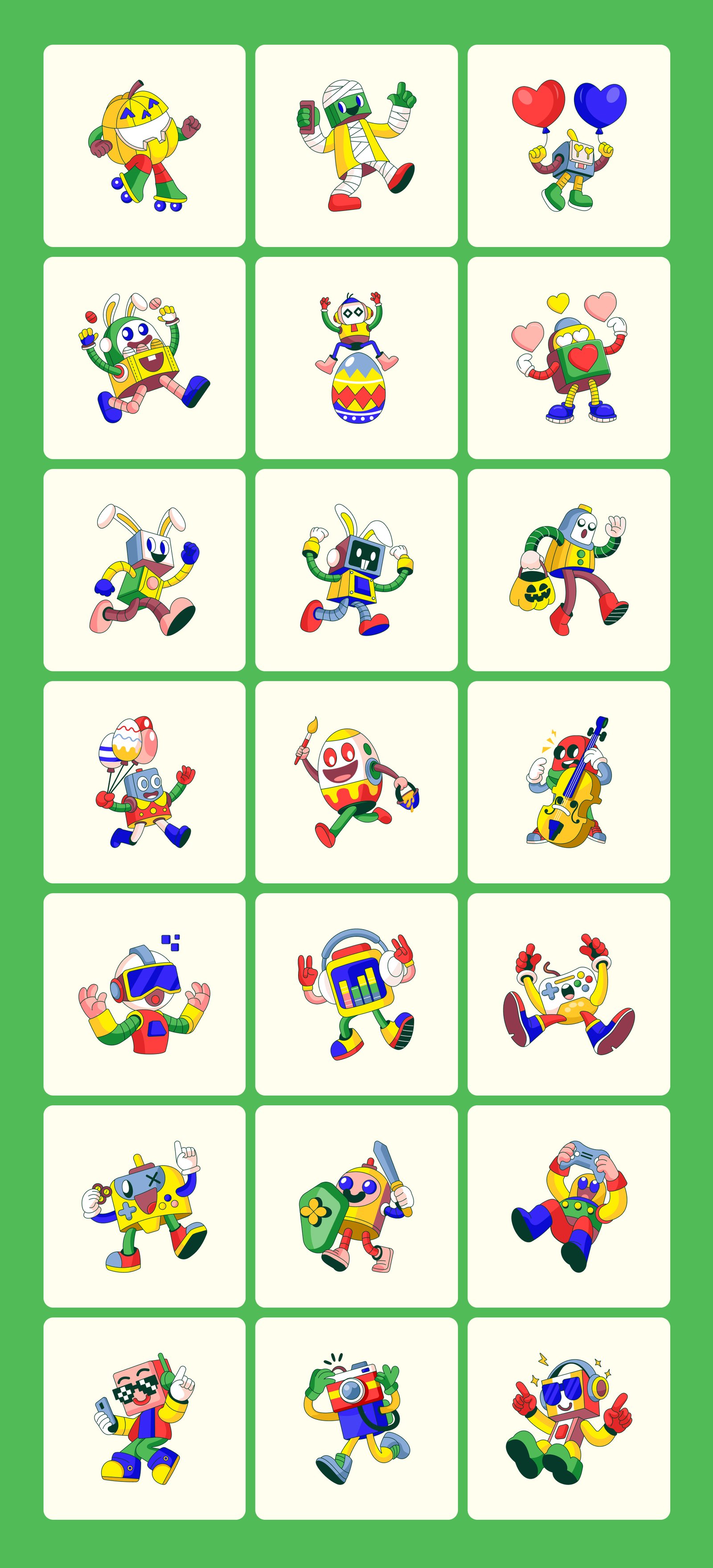 Everyday Bots Illustration Bundle