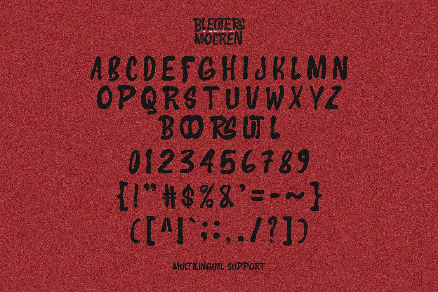 Bleuters Mocren Bold Handmade Display Font
