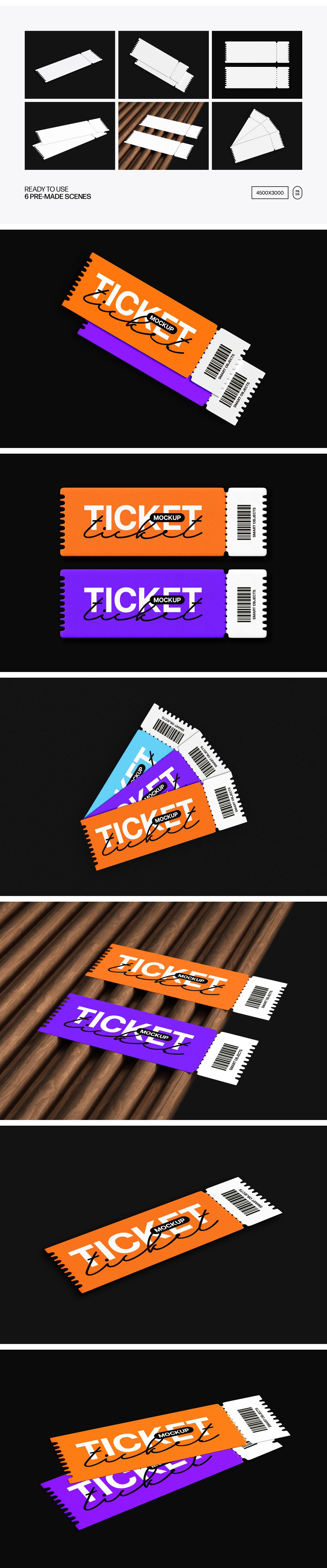 Event Ticket Mockup Collection