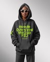 Black Woman Wearing Oversize Hoodie with Kangaroo Pocket & Sweatpants Mockup