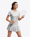 Woman Wearing Badminton Uniform Mockup