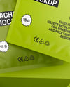 Paper Box With Sachets Mockup