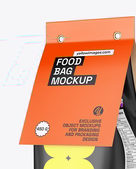 Matte Package with Paper Label Mockup