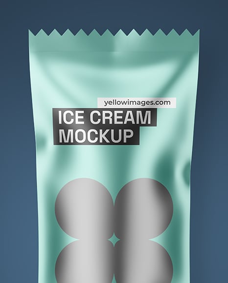 Matte Metallic Ice Cream Package Mockup