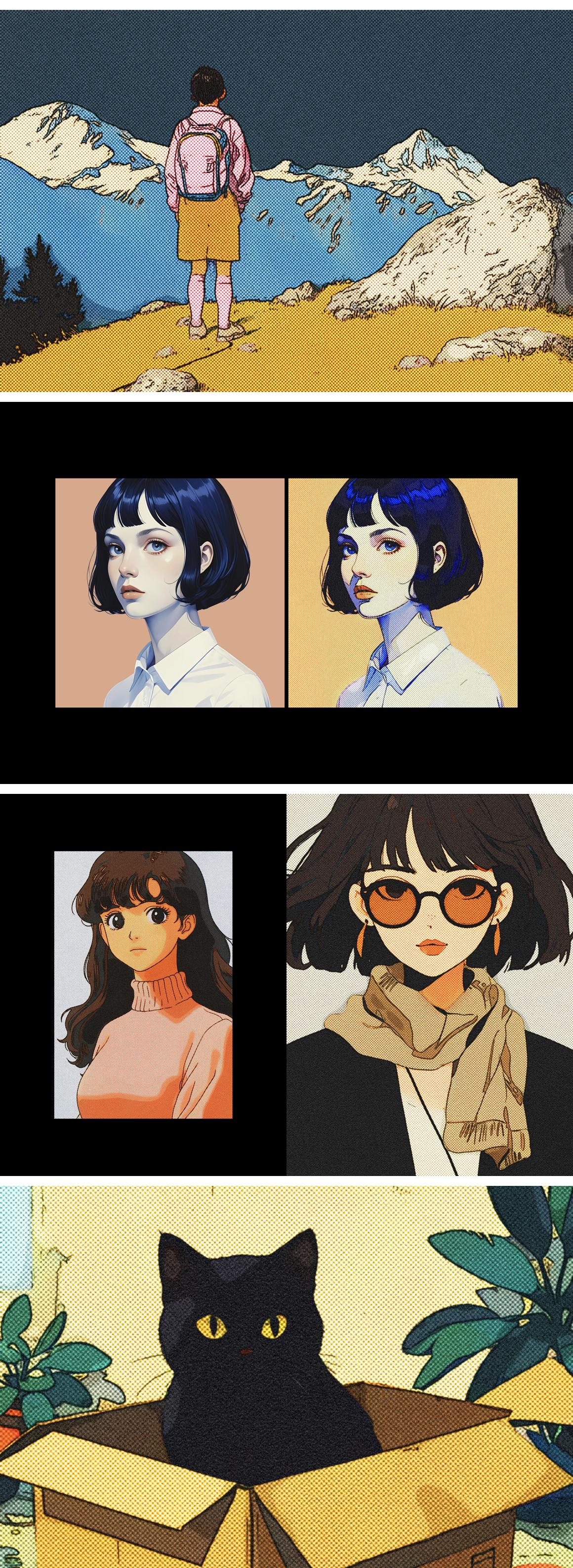 Vintage Comic Print Effect