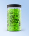 Plastic Jar with Gummies Mockup