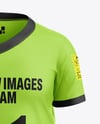 Kids V-Neck Jersey Mockup - Front View