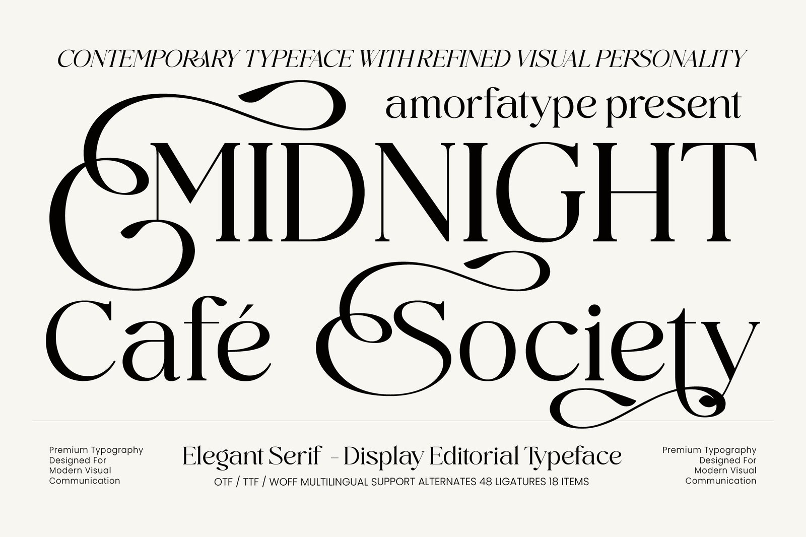 Midnight Cafe Society Elegant Serif