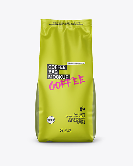 Matte Coffee Bag Mockup