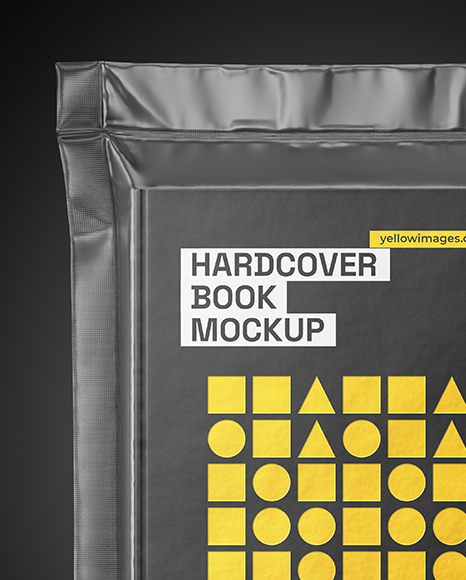 Vacuum Flow-Pack with Hardcover Book Mockup