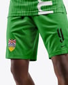 Black Man with Dreadlocks Wearing a Full Basketball Kit Mockup