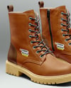 Pair of Women's Combat Boots Mockup