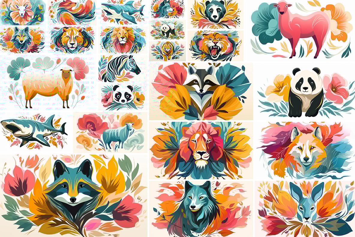 Animals - 70 illustrations